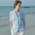 TTUDEMENT FRENCH LACE SHIRT (BLUE)