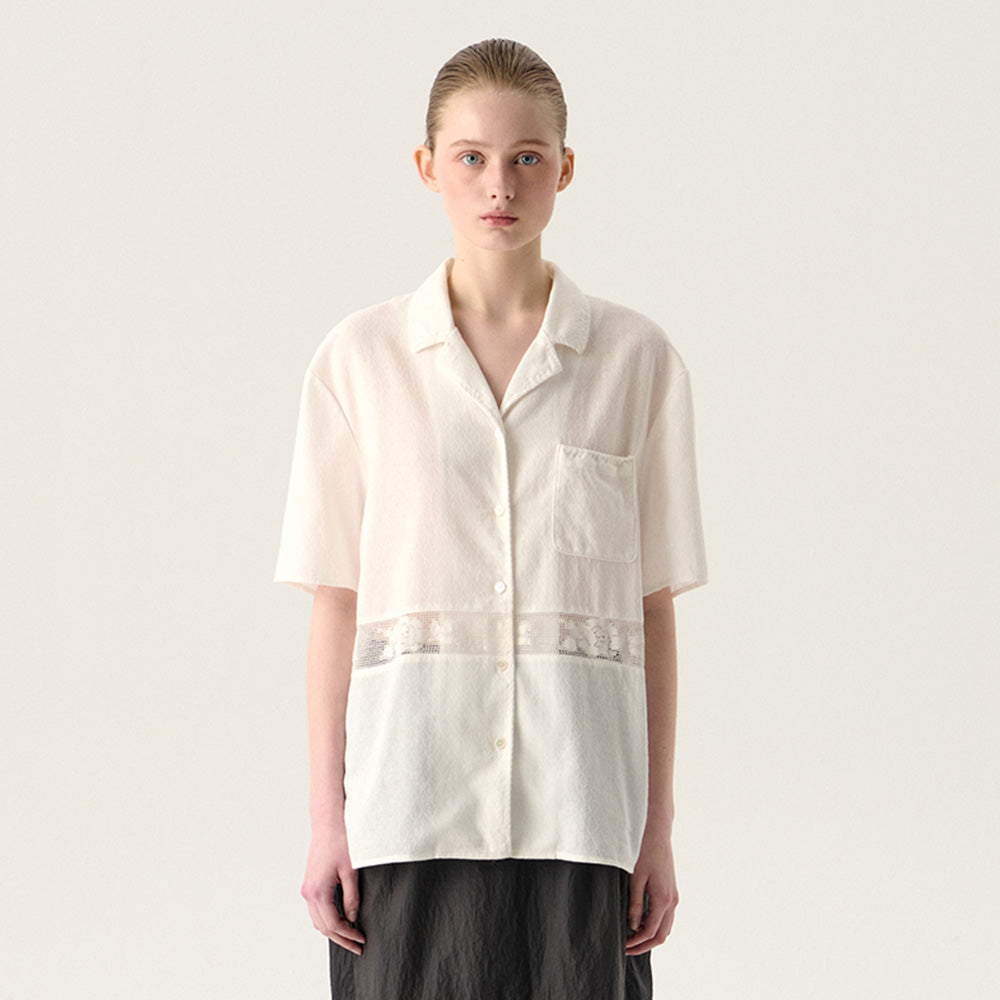 TTUDEMENT FRENCH LACE SHIRT (IVORY)