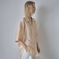 FACADE PATTERN Open collar half shirt_butter