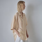 FACADE PATTERN Open collar half shirt_butter