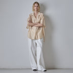 FACADE PATTERN Open collar half shirt_butter