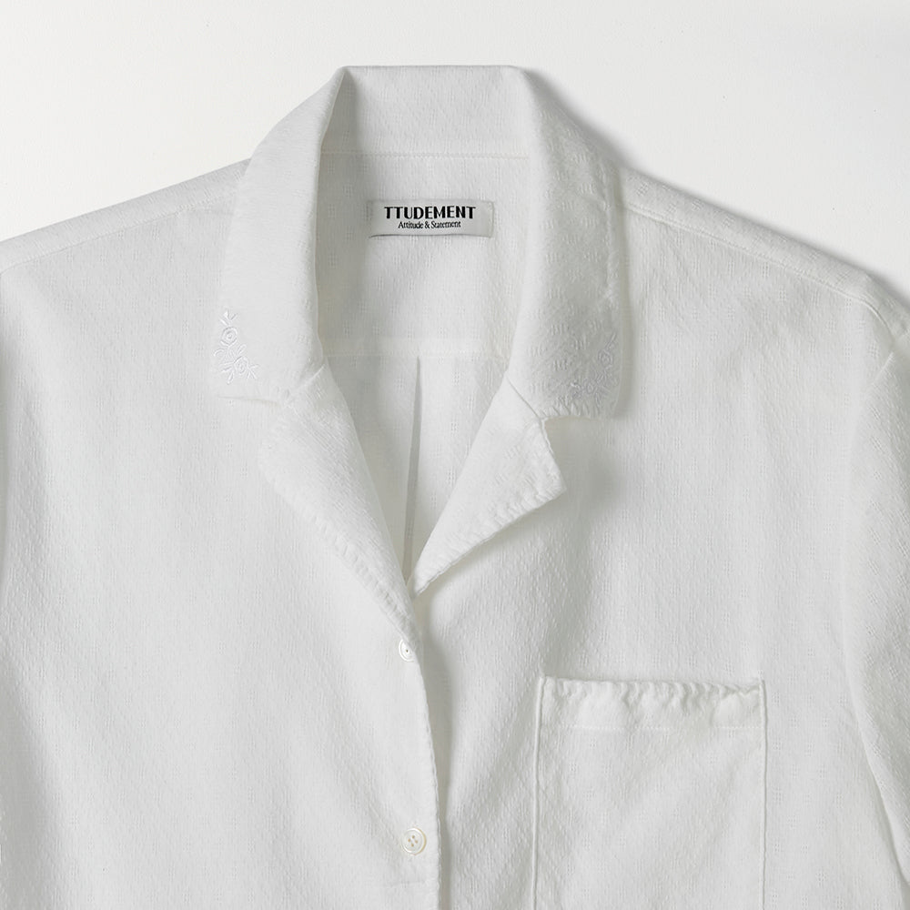 TTUDEMENT FRENCH LACE SHIRT (IVORY)