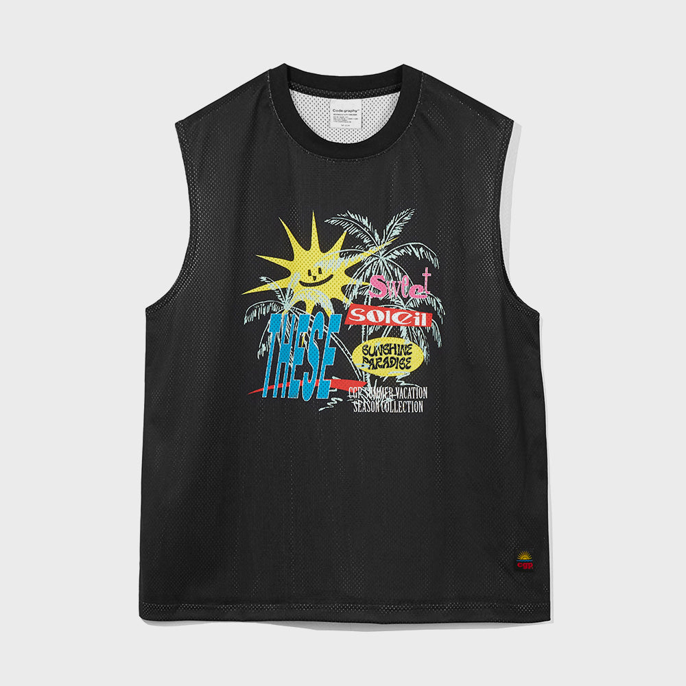 CGP SUNSHINE PARADISE Mesh Sleeveless_Black