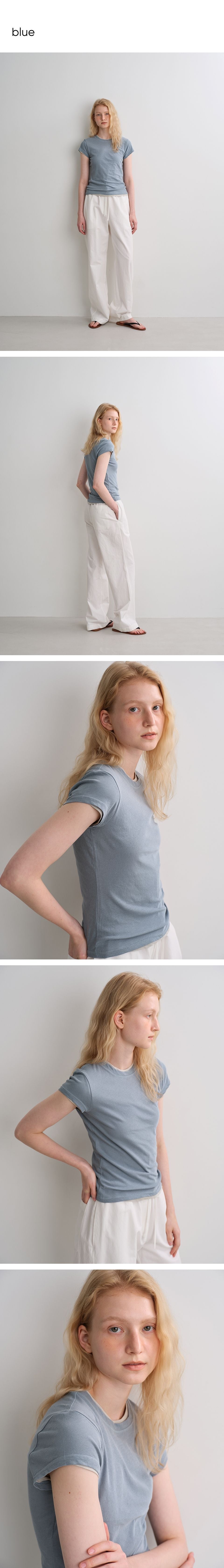BLANK03 sheer cotton t-shirt (6colors)