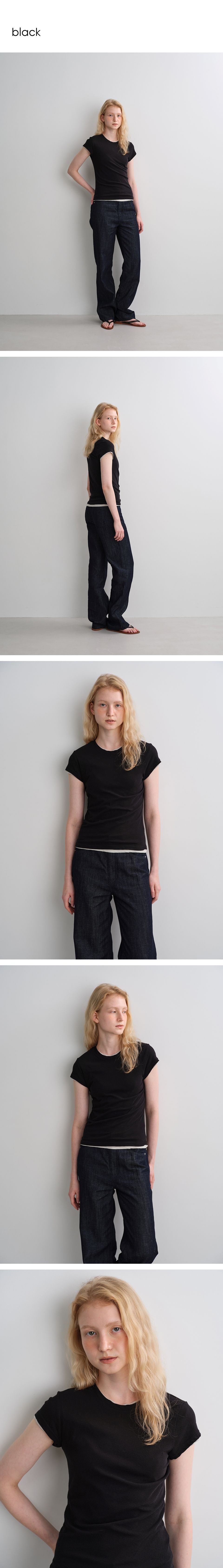 BLANK03 sheer cotton t-shirt (6colors)