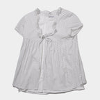 PLACE STUDIO Layered strap dot frill short sleeve blouse shirt _ 2COLOR