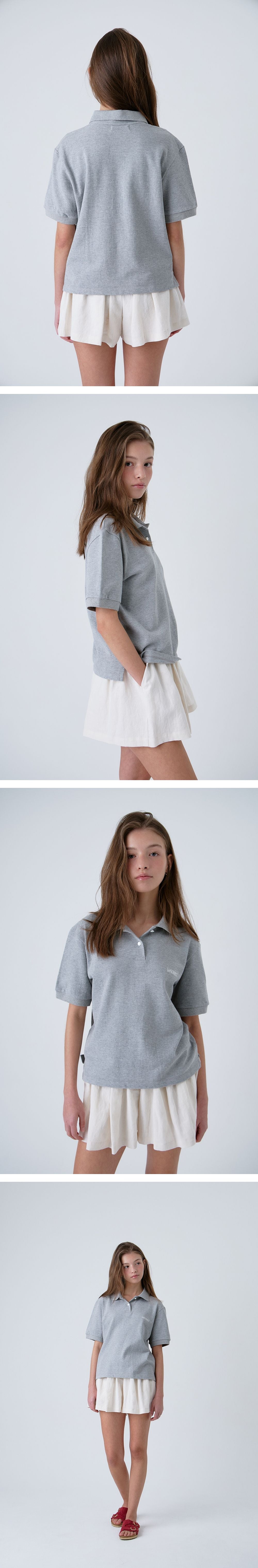 MAGNET ARCHIVE [2nd] Nina PK Shirt (Melange Gray)