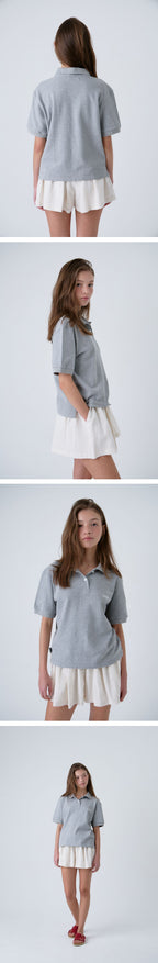 MAGNET ARCHIVE [2nd] Nina PK Shirt (Melange Gray)