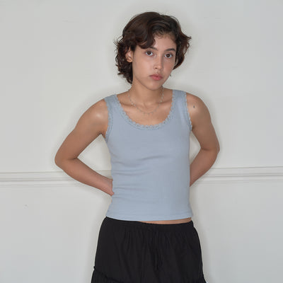 HBT Glow Lace Tank Top (SKY BLUE)