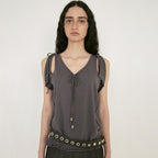 POLYSOOEM CUT OUT FLARE TOP (CHARCOAL)