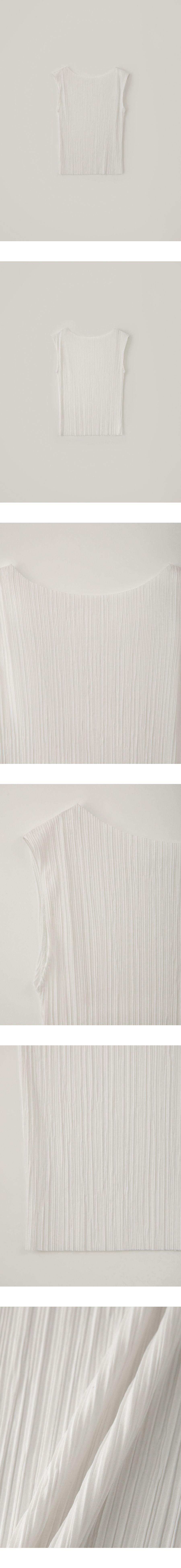 CHE [2nd] Pleats Sleeveless Top - Ivory