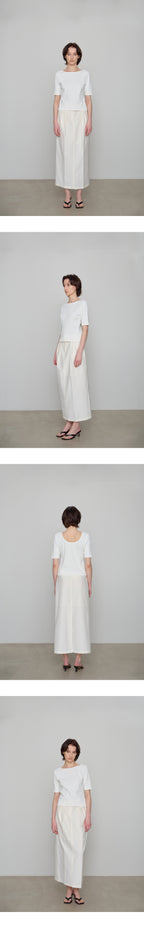 CHE [7th] Scoop Half Top - Ivory