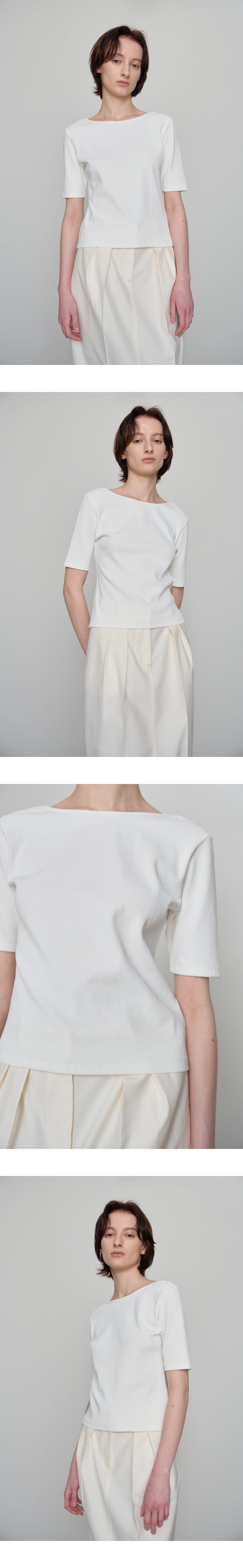 CHE [7th] Scoop Half Top - Ivory