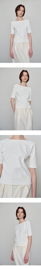 CHE [7th] Scoop Half Top - Ivory