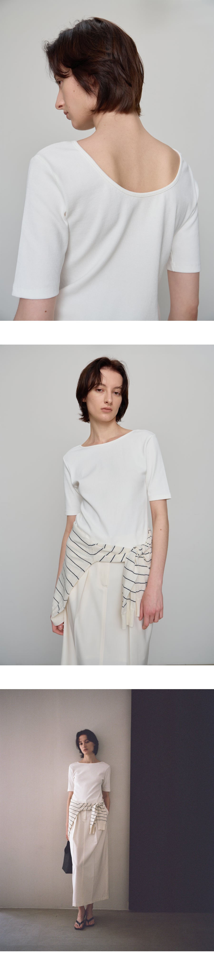 CHE [7th] Scoop Half Top - Ivory