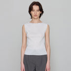 CHE [2nd] Pleats Sleeveless Top - Ivory