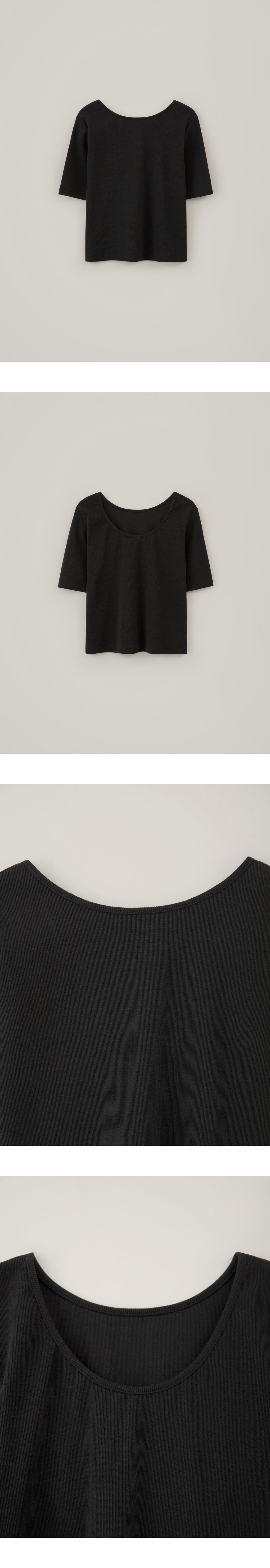 CHE [4th] Scoop Half Top - Black