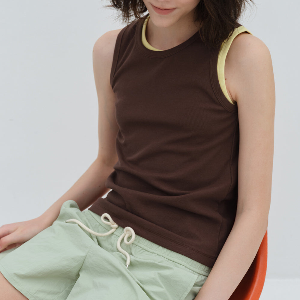BENSIMON BASIC RIBBED SLEEVELESS - 5color