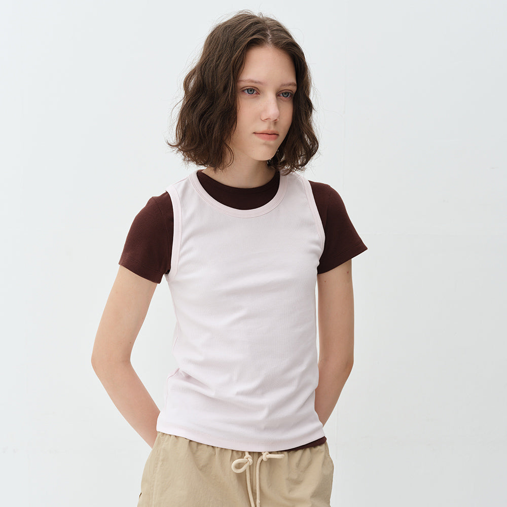 BENSIMON BASIC RIBBED SLEEVELESS - 5color