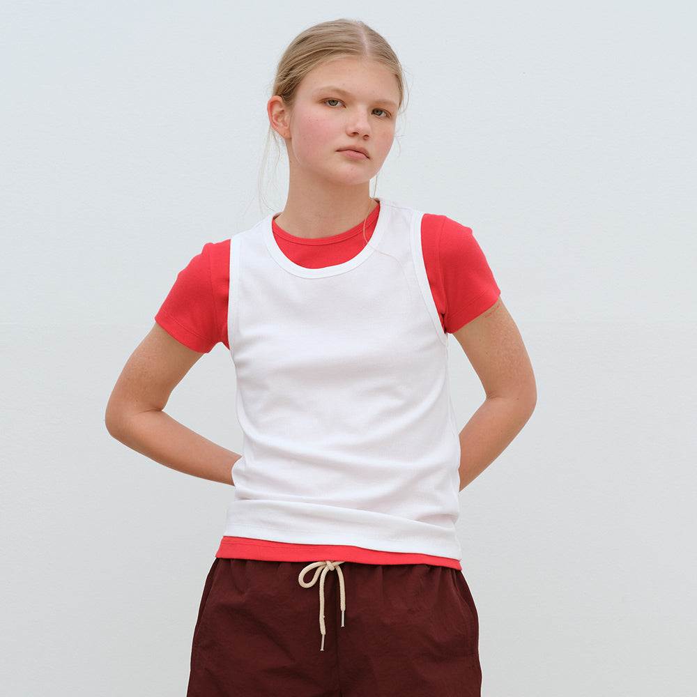 BENSIMON BASIC RIBBED SLEEVELESS - 5color