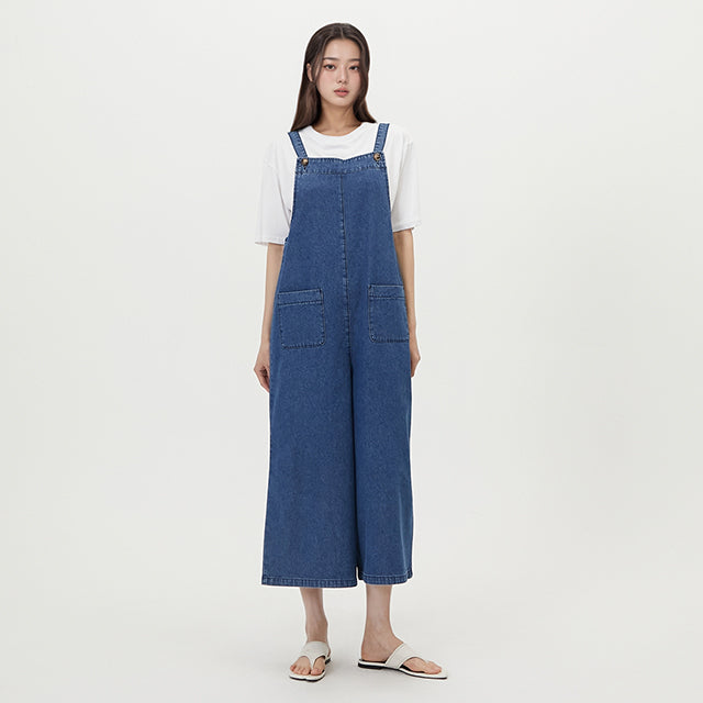 LAP LAP Denim Two-way Wide Overalls