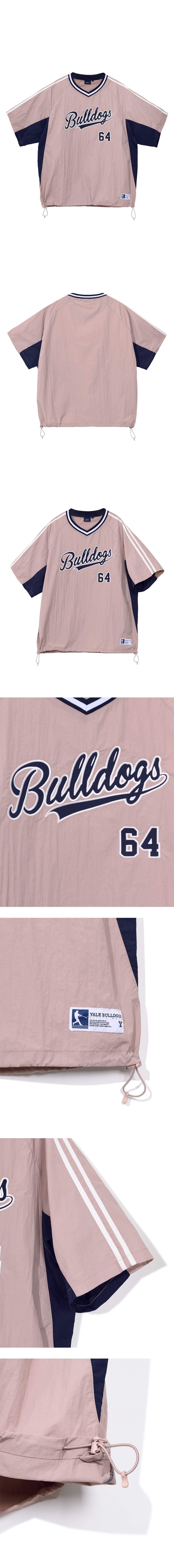 YALE Baseball nylon short sleeve pink