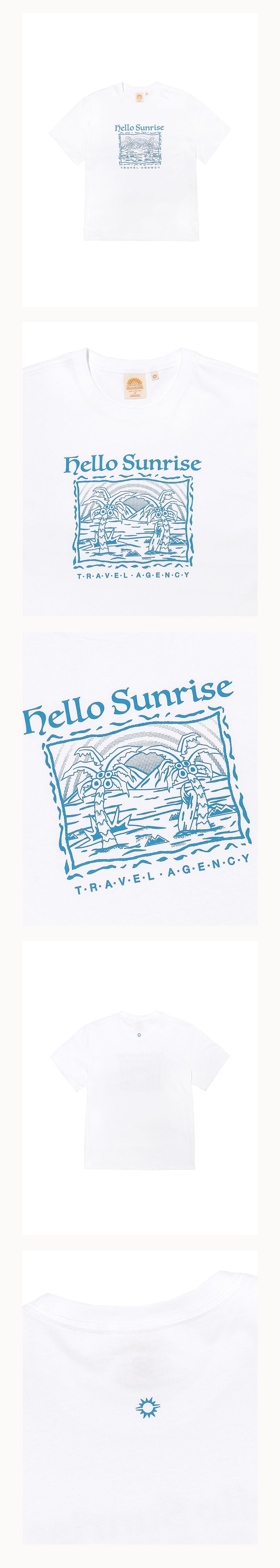 HELLO SUNRISE HS Palm Tree Graphic Tee_White