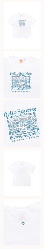 HELLO SUNRISE HS Palm Tree Graphic Tee_White