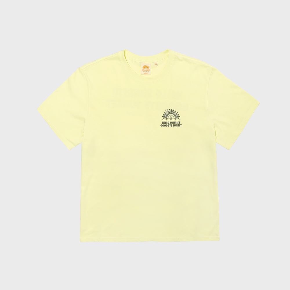 HELLO SUNRISE 90s Logo Tee_Pale Green
