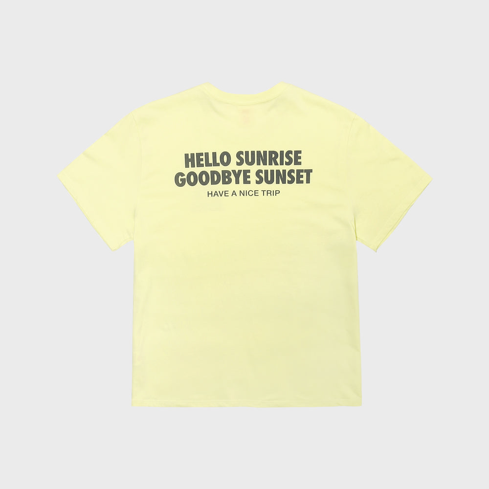 HELLO SUNRISE 90s Logo Tee_Pale Green