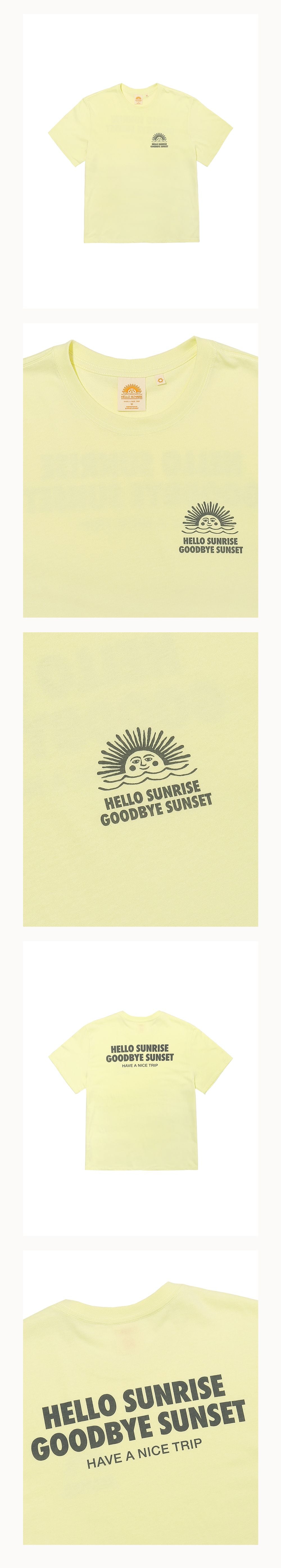 HELLO SUNRISE 90s Logo Tee_Pale Green