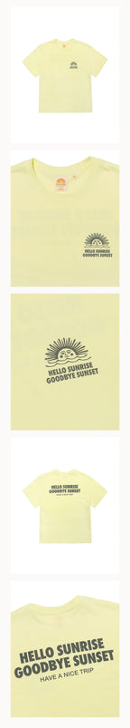 HELLO SUNRISE 90s Logo Tee_Pale Green
