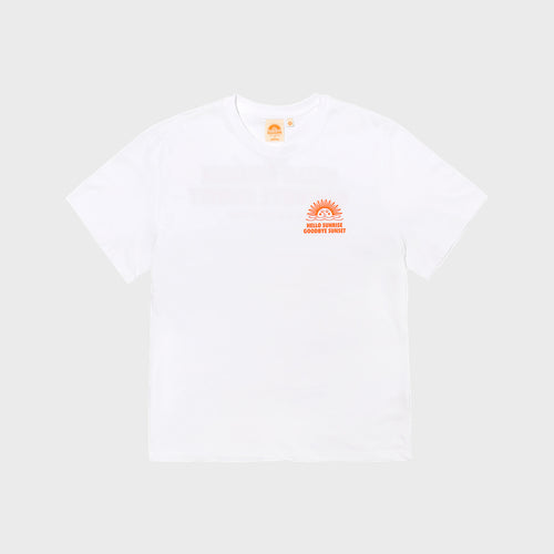 HELLO SUNRISE 90s Logo Tee_White