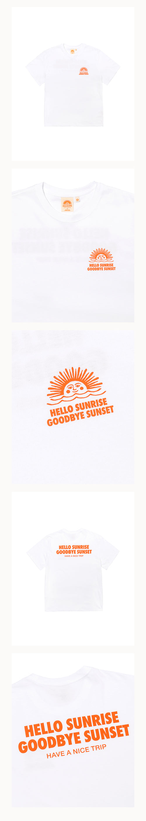 HELLO SUNRISE 90s Logo Tee_White