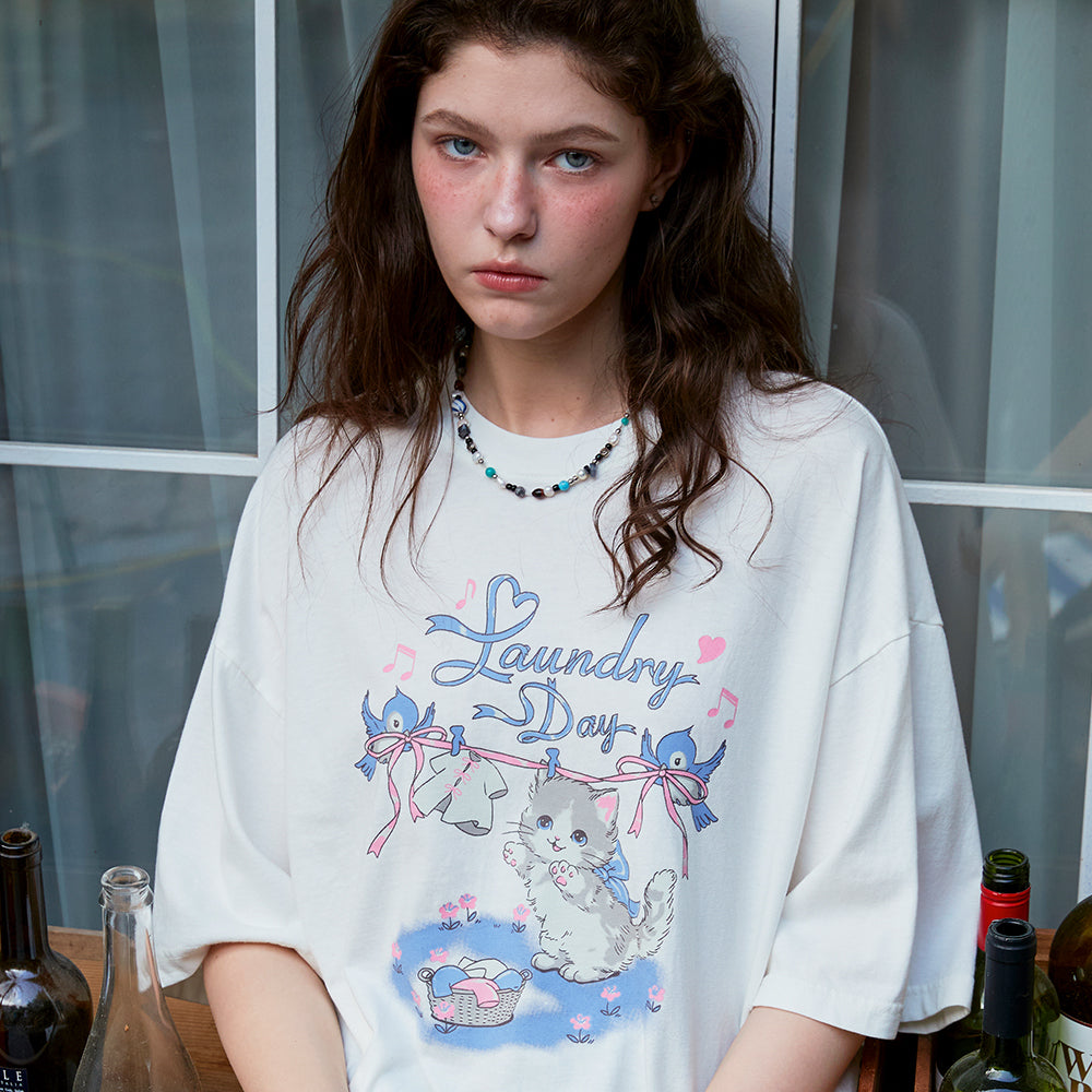 CPGN Laundry Day Short Sleeve T-Shirt Star White