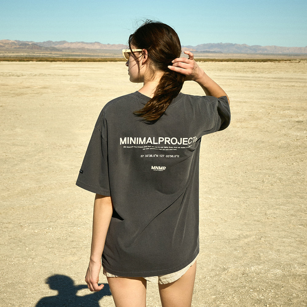 MINIMAL PROJECT Minimal Project Pigment Signature Overfit Short Sleeve T-Shirt MST124 / 4color W