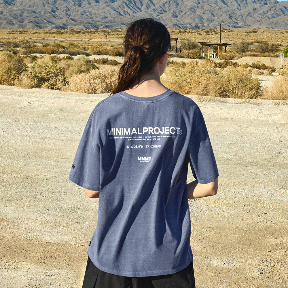 MINIMAL PROJECT Minimal Project Pigment Signature Overfit Short Sleeve T-Shirt MST124 / 4color W