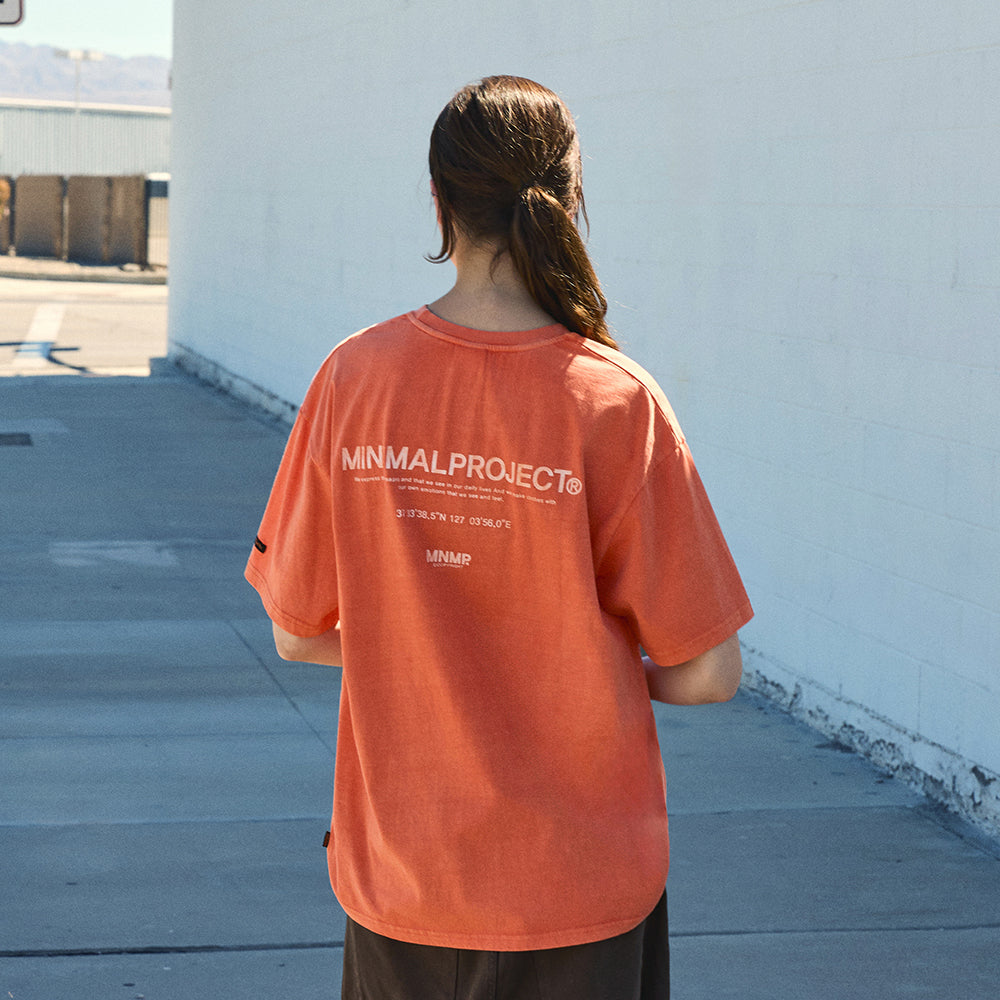 MINIMAL PROJECT Minimal Project Pigment Signature Overfit Short Sleeve T-Shirt MST124 / 4color W