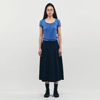 CITYBREEZE Ribbed square neck short sleeve t-shirt_3COLORS