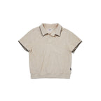 PENFIELD Resort shell pattern terry half pullover beige_FR2KT202