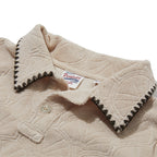 PENFIELD Resort shell pattern terry half pullover beige_FR2KT202