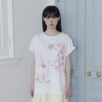 ONSKA [6th Reorder] CRAYON FRUIT T-SHIRT (APPLE WHITE)