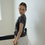 LETERIE BUSTIER LAYERED T-SHIRT_CHARCOAL