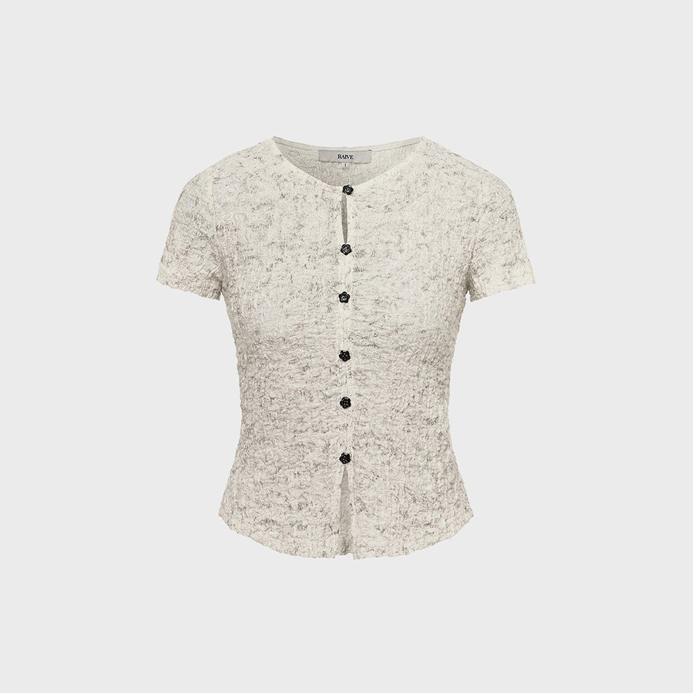RAIVE Wrinkle Button Blouse VW5MB805_2color