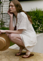 MOAT JACQUARD COLLAR SHIRT (sand ivory)