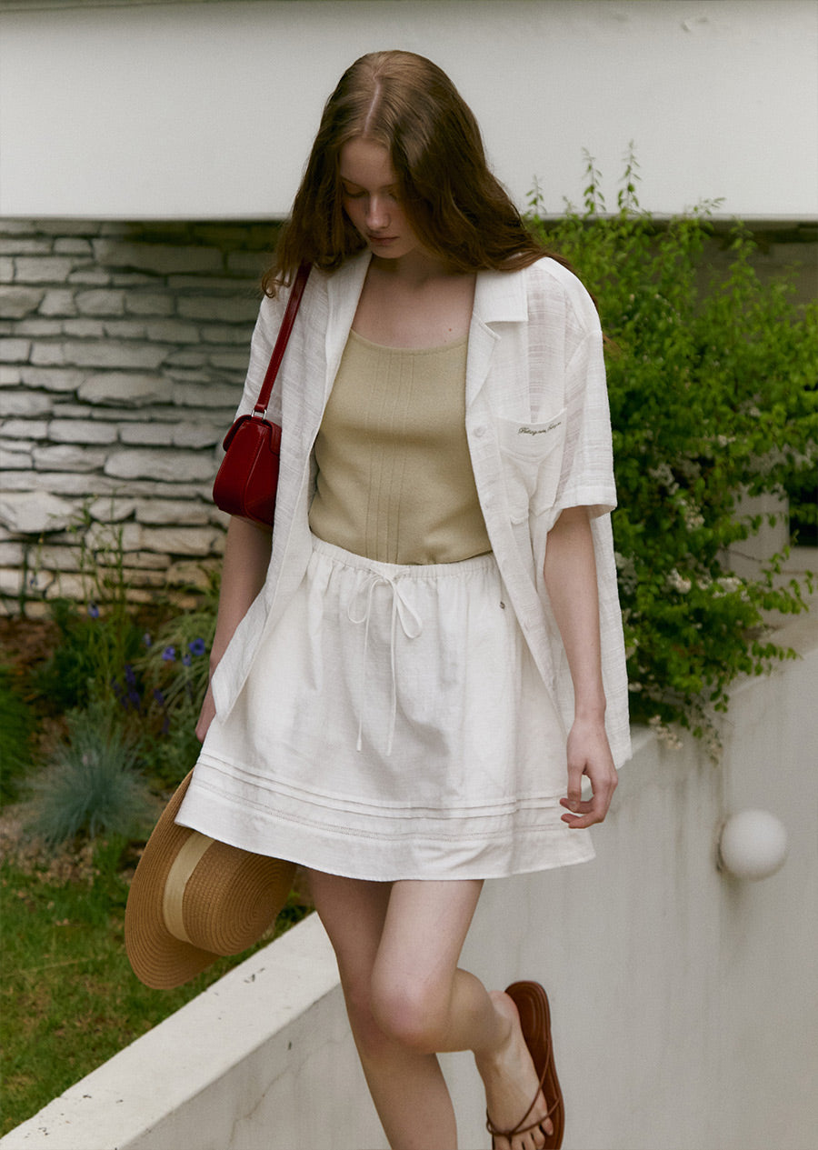 MOAT JACQUARD COLLAR SHIRT (sand ivory)