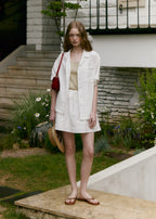 MOAT JACQUARD COLLAR SHIRT (sand ivory)