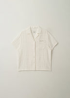 MOAT JACQUARD COLLAR SHIRT (sand ivory)