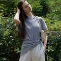 OURCOMOS comos 1461 dolman pleats T-shirt (gray)