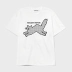 HOLIDAYVISITOR dot cat t-shirt white